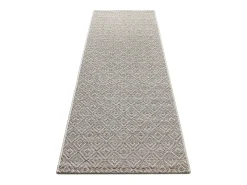 the carpet Alfombra De Exterior^Alfombra Maldive Exterior Boho Diamante, Marrón, 80 x 250 cm Marru00f3n
