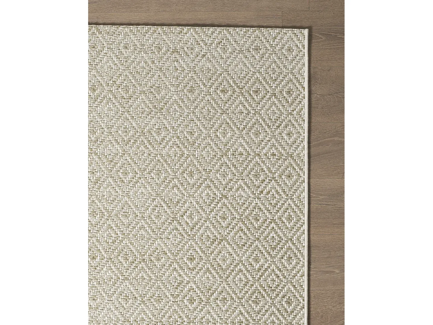 Alfombra Maldive Exterior Boho Diamante, Marrón, 80 x 150 cm