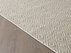 Alfombra Maldive Exterior Boho Diamante, Marrón, 140 x 200 cm
