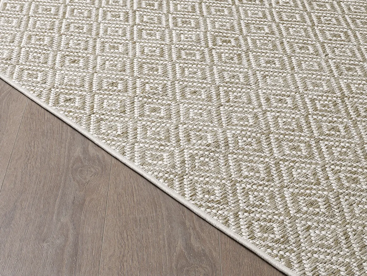 Alfombra Maldive Exterior Boho Diamante, Marrón, 140 x 200 cm