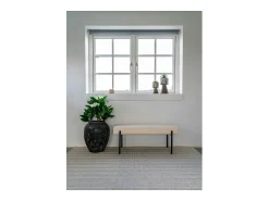 Clearance ebuy24 Alfombra marfil tejida a mano 160 x 230 cm Blanco