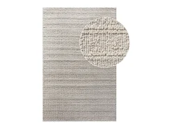 Clearance ebuy24 Alfombra marfil tejida a mano 160 x 230 cm Blanco
