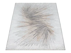 Alfombra Mila Brillante Diseño Abstracto, Gris, 160 x 230 cm