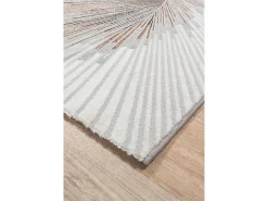 Alfombra Mila Brillante Diseño Abstracto, Gris, 160 x 230 cm
