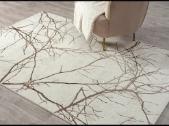 the carpet Alfombra De Salón^Alfombra Mila Brillante Naturaleza, Creme, 140 x 200 cm Crema