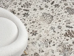 Alfombra Mila Shiny Classic Vintage, Creme, 200 cm, redondo