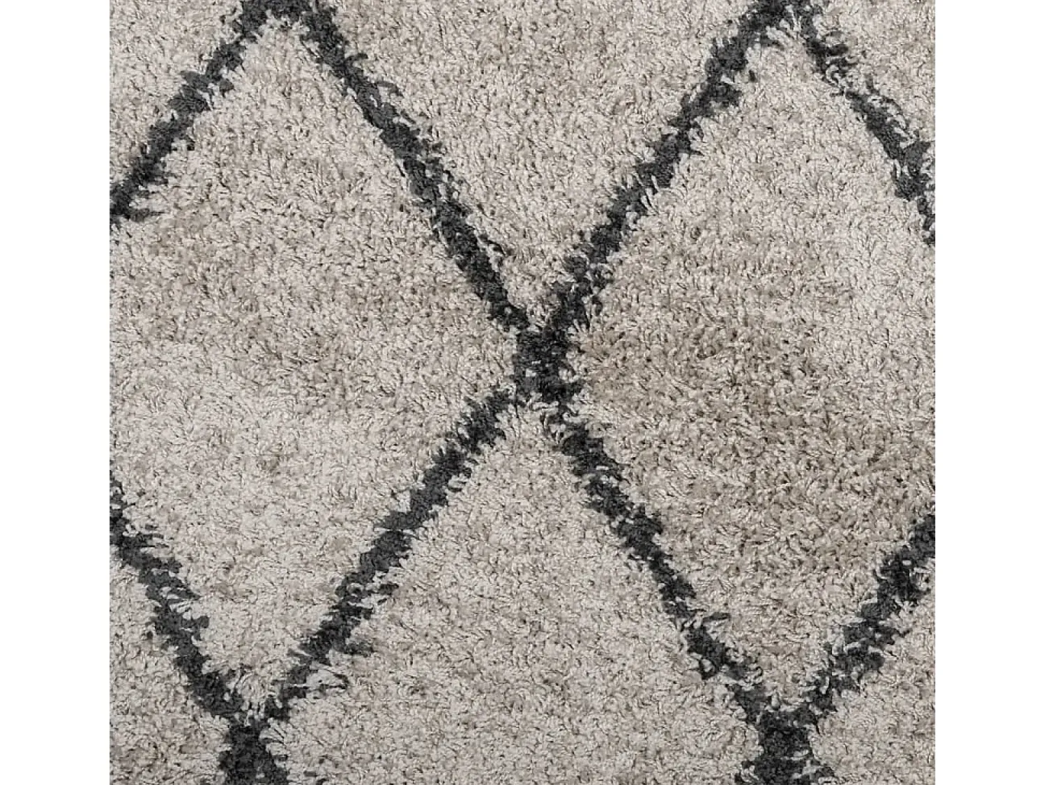 Alfombra De Cocina|Alfombra Redonda^Alfombra moderna de pelo largo en beige y antracita, Ø 80 cm Multicolor