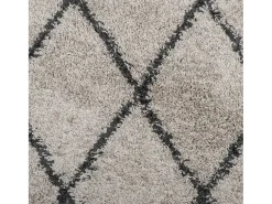 Alfombra De Cocina|Alfombra Redonda^Alfombra moderna de pelo largo en beige y antracita Ø 120 cm Multicolor
