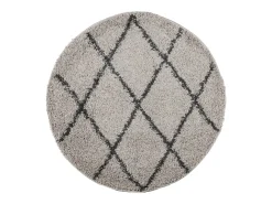 Alfombra De Cocina|Alfombra Redonda^Alfombra moderna de pelo largo en beige y antracita Ø 120 cm Multicolor