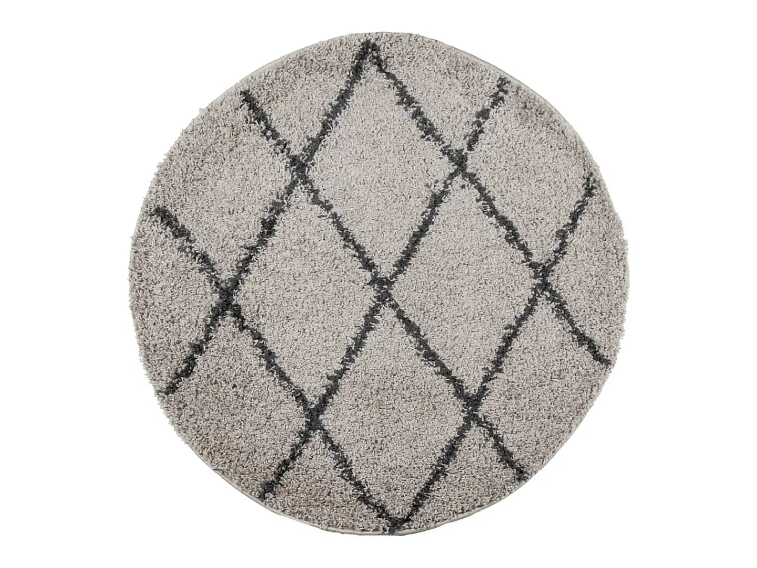 Alfombra De Cocina|Alfombra Redonda^Alfombra moderna de pelo largo en beige y antracita Ø 120 cm Multicolor
