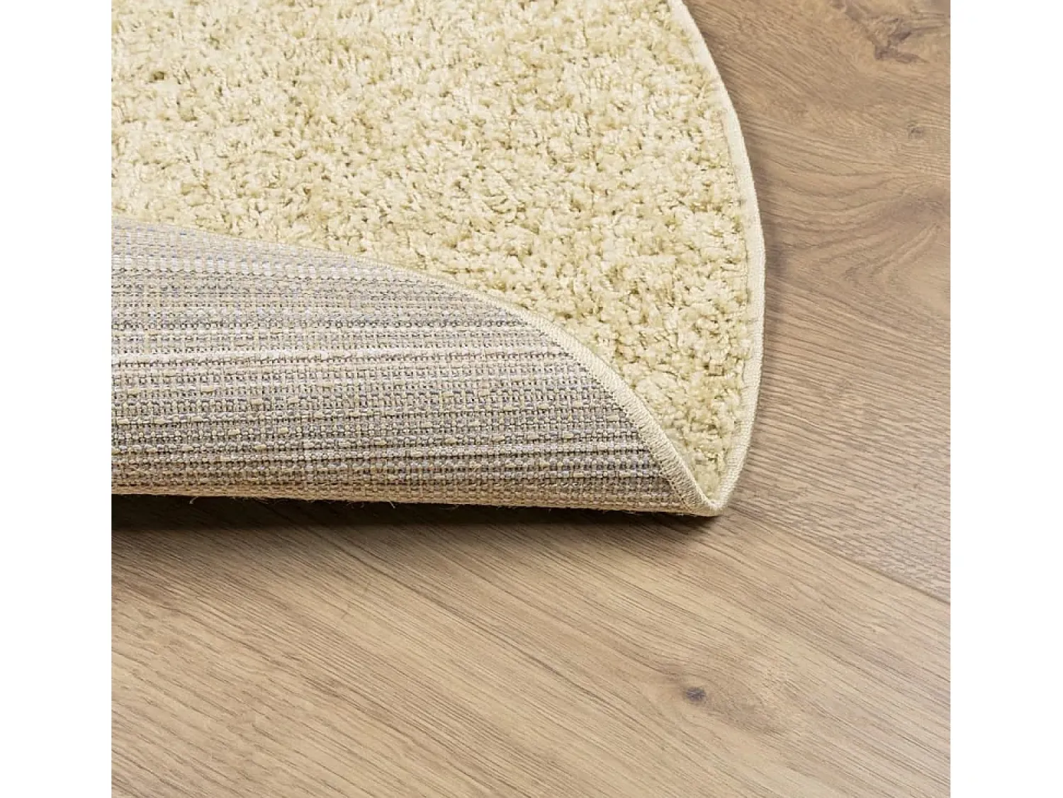 Alfombra moderna de pelo largo PAMPLONA, color , Ø 160 cm Dorado