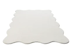 Alfombra moderno antideslizante lavable, crema, 160 x 220 cm