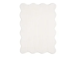 the carpet Alfombra moderno antideslizante lavable, crema, 140 x 200 cm Blanco