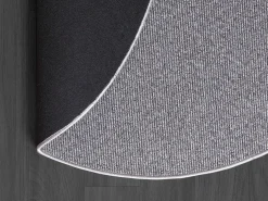 Alfombra Natal moderna uni, antimanchas, Gris, 133 cm redondo