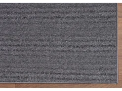 Online the carpet Alfombra Natal moderna uni, antimanchas, Antracita, 80 cm redondo Gris antracita