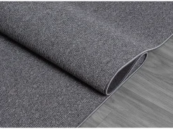 the carpet Alfombra De Salón^Alfombra Natal moderna uni, antimanchas, Antracita, 240 x 340 cm Gris antracita