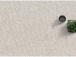 Alfombra Natal moderna uni, antimanchas, Beige, 80 cm redondo