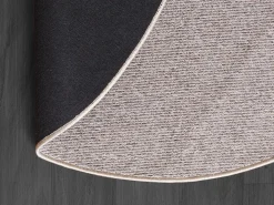 Alfombra Natal moderna uni, antimanchas, Beige, 80 cm redondo
