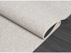 Alfombra Natal moderna uni, antimanchas, Beige, 80 cm redondo