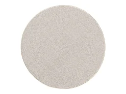 Alfombra Natal moderna uni, antimanchas, Beige, 80 cm redondo
