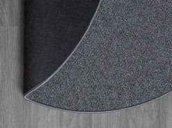 Sale the carpet Alfombra Natal moderna uni, antimanchas, Antracita, 133 cm redondo Gris antracita