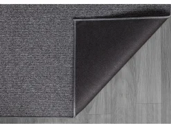 Sale the carpet Alfombra Natal moderna uni, antimanchas, Antracita, 133 cm redondo Gris antracita