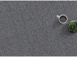 Sale the carpet Alfombra Natal moderna uni, antimanchas, Antracita, 133 cm redondo Gris antracita