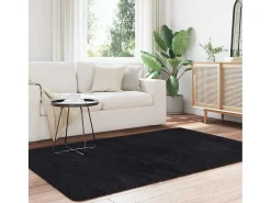 Alfombra De Cocina^Alfombra NAVARRA Shaggy Negra 130x200 cm Poliéster Negro