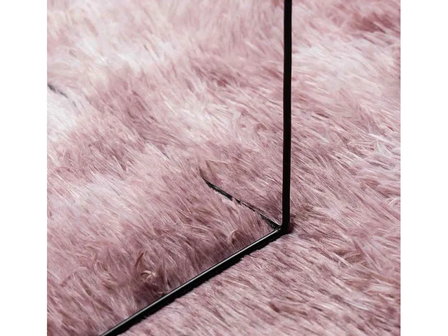 Alfombra NAVARRA Shaggy Rosa Empolvado 200x200 cm