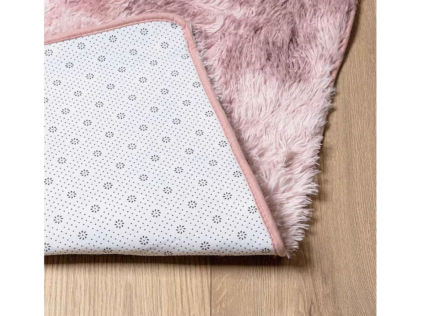 Alfombra NAVARRA Shaggy Rosa Empolvado 200x200 cm