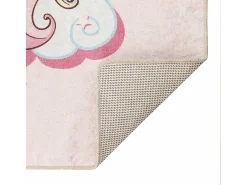 Alfombra niños lavable antideslizante unicornio rosa 160x230 cm ES723391