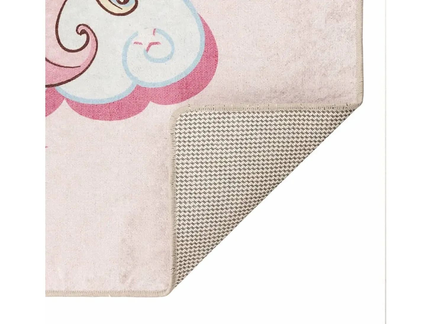 Alfombra niños lavable antideslizante unicornio rosa 160x230 cm ES723391