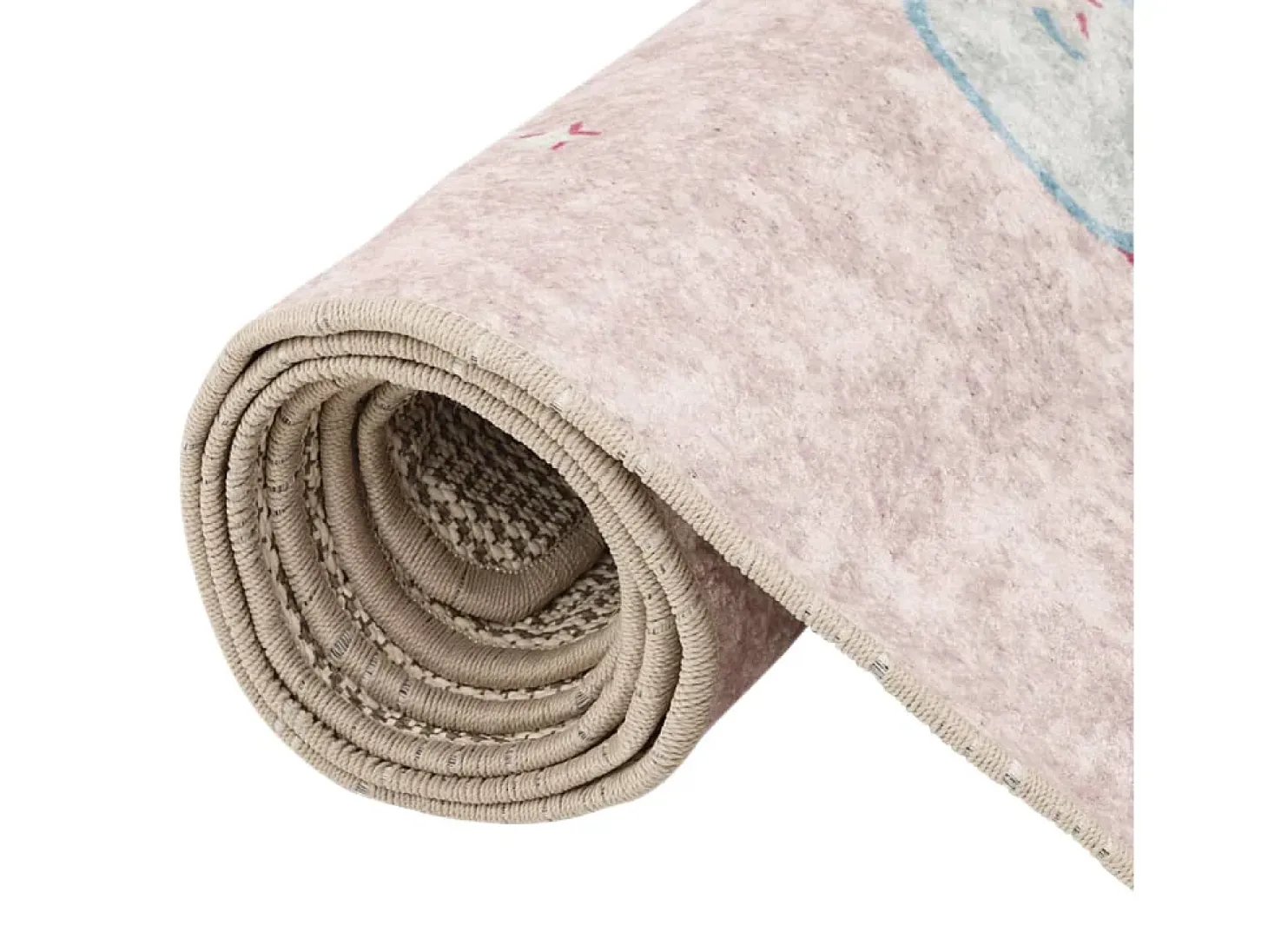 Alfombra niños lavable antideslizante unicornio rosa 160x230 cm ES723391