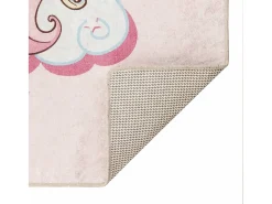 Clicnbuy Alfombra Infantil^Alfombra niños lavable antideslizante unicornio 160x230 cm Rosa