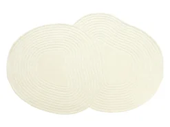Alfombra orgánica 100% lana tejida a mano, 160 x 230 cm, Marfil, 2100g/m², VELIMA