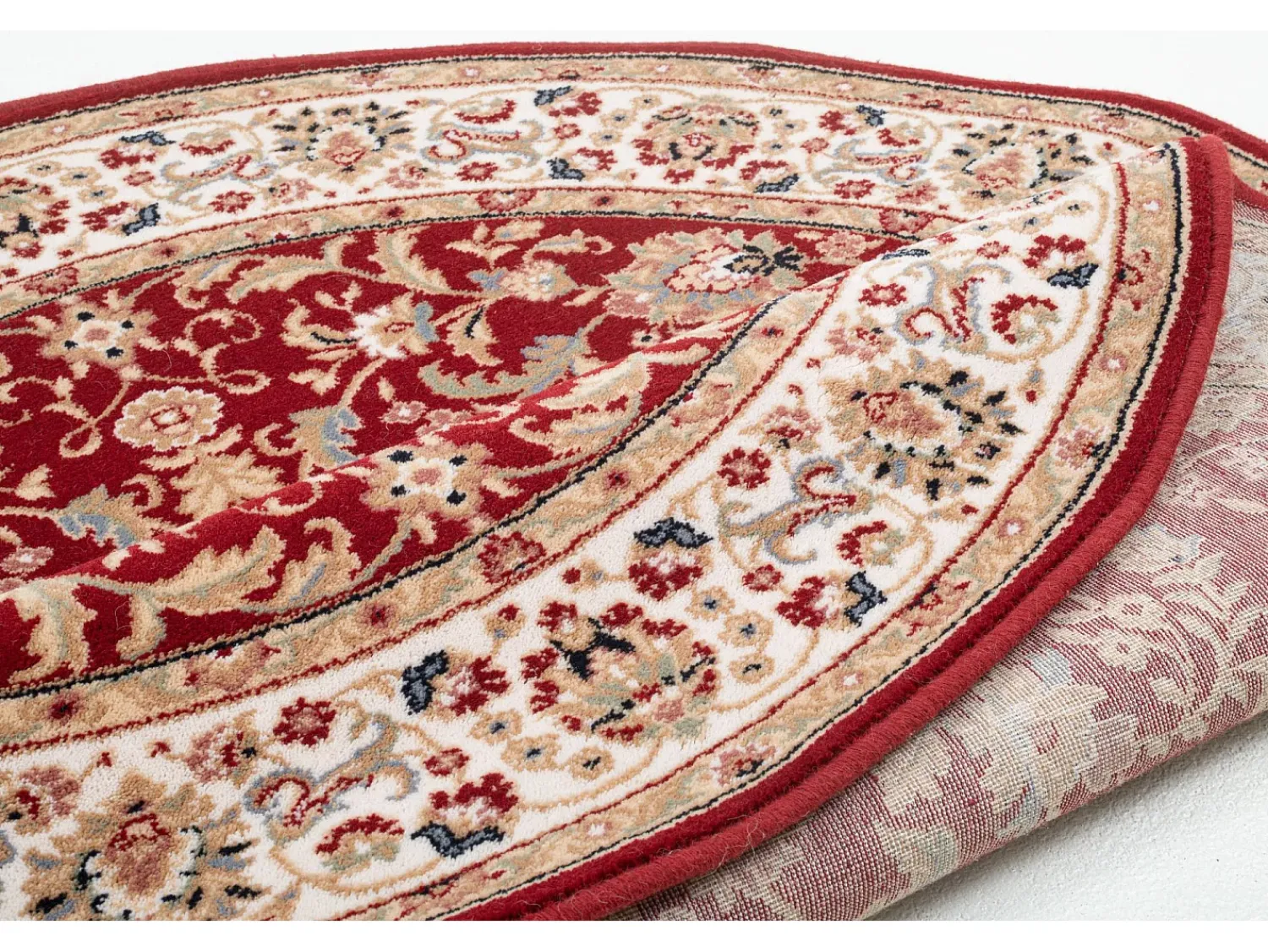 Hot Alfombra oriental tejida con ribete 133x133 cm Dolna Rojo