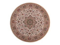 Clearance Alfombra oriental tejida con ribete 200x200 cm Dolna Beige