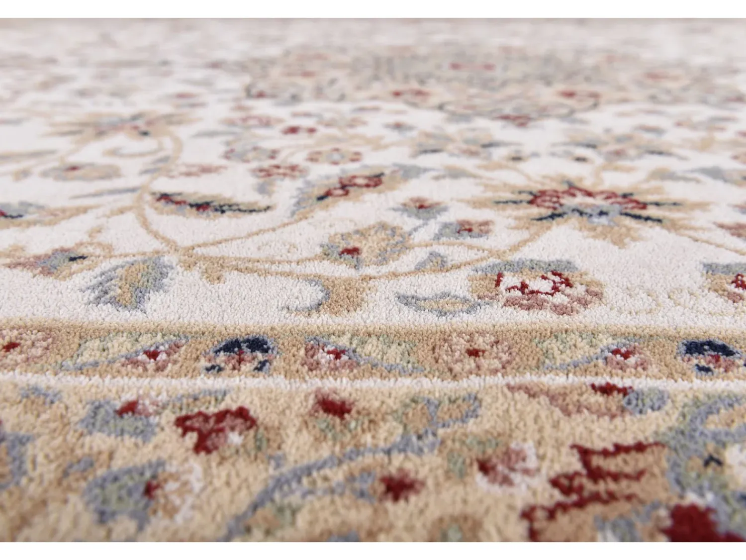 Sale Alfombra oriental tejida con ribete 240x340 cm Dolna Beige
