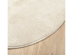 Alfombra OVIEDO de pelo corto Ø 160 cm Beige
