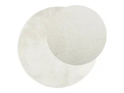 New Alfombra OVIEDO de pelo corto color crema Ø 120 cm Blanco