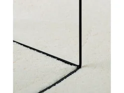 Alfombra OVIEDO de pelo corto color crema Ø 200 cm