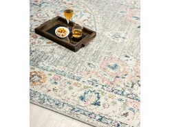 the carpet Alfombra De Exterior|Alfombra Redonda^Alfombra Palma Exterior Oriental, , 120 cm, redondo Gris