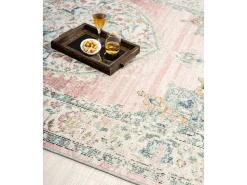 the carpet Alfombra De Exterior|Alfombra Redonda^Alfombra Palma Exterior Oriental, , 120 cm, redondo Rosa