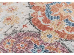 Discount the carpet Alfombra Palma Exterior Ornamento, Multi, 120 cm, redondo Multicolor