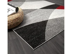 Hot the carpet Alfombra Pearl Salón morno Corte contorno, Rojo, 200 x 280 cm Gris
