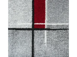 Best the carpet Alfombra Pearl Salón morno Pelo corto, Rojo, 120 x 160 cm Gris