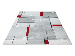 the carpet Alfombra De Salón^Alfombra Pearl Salón morno Pelo corto, Rojo, 200 x 280 cm Gris