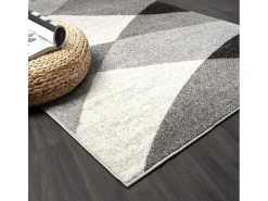 Alfombra Pearl Salón morno Corte contorno, Gris, 240 x 330 cm