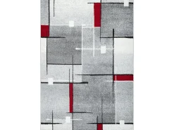 Alfombra Pearl Salón morno Pelo corto, Gris Rojo, 240 x 330 cm
