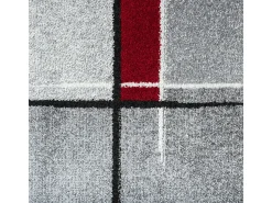 Alfombra Pearl Salón morno Pelo corto, Gris Rojo, 160 x 220 cm